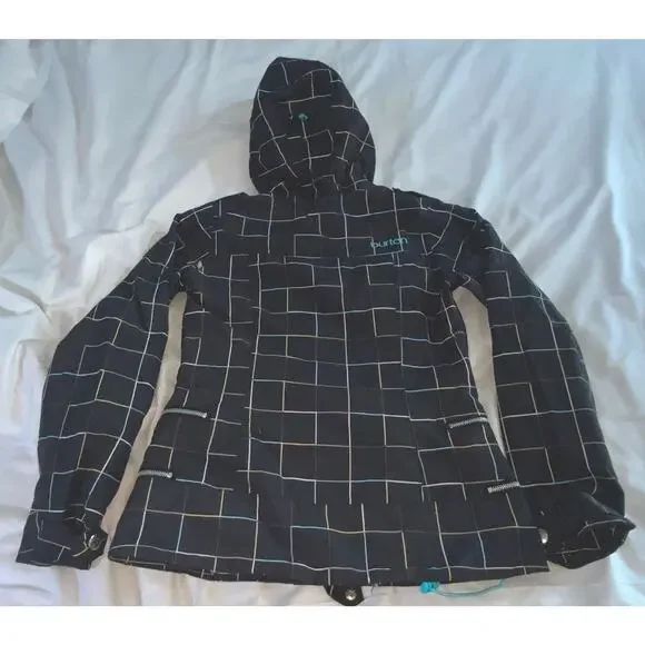 Burton Dry Ride Snowboarding Ski Jacket Hooded Shell Full Zip Womens Small - Picture 7 of 8